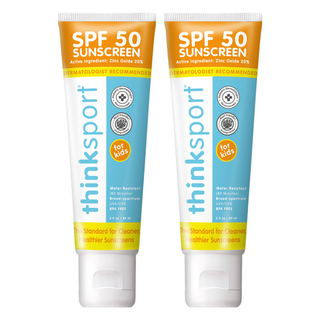 thinkbaby thinksport 新寶貝 純物理防曬霜 兒童款 SPF50 廣譜 UVA 和 UVB 防護, 89ml, 2條