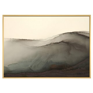 菠蘿選畫所 彩墨流水掛畫 40 x 30cm 框 - CCIP3405D, 木色