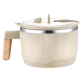 好料理 可瀝水泡麵碗 1200ml 304不鏽鋼+PP材質, IA23001, 1個