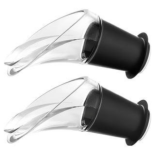 Vacu Vin Crystal 不滴漏注酒器 PC/TPE塑料材質 雙層斷面, 1.5 x 5.5cm, 2個