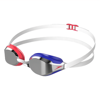 SPEEDO 競技泳鏡 鏡面 Speedsocket 2, 白色 + 紅色 + 鈷藍色, 1個