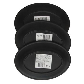 CHUN YUAN 泉原 腰只盤 CF5001 黑色仿瓷, 黑色, 3個