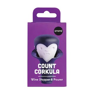 OTOTO 德古拉 酒瓶塞組, 紅酒塞和倒酒器, 矽膠材質, 不含雙酚A, 混合色, 1組