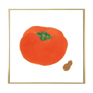 好柿會花生 掛畫, 金色