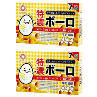 旺揚 卵黃牛奶風味蛋酥, 7個月以上嬰幼兒適用, 特濃牛奶, 80g, 2盒