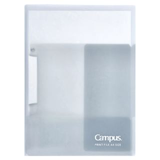 KOKUYO 國譽 Campus A4反摺式便利文件夾，文件資料夾二合一，內袋設計, 霧灰色, 1個