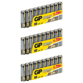GP Batteries 超霸 AAA 超級碳鋅電池, 10顆, 3組