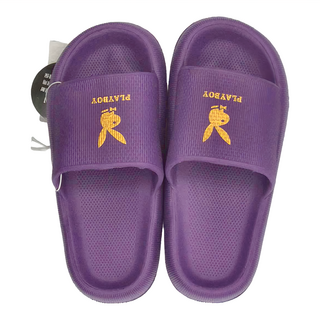 PLAYBOY 厚底拖鞋 4公分 輕量 防滑 靜音 易洗易乾 柔軟舒適, 240mm, 紫色