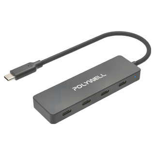 POLYWELL 寶利威爾 USB3.2 Gen2 Type-C 四合一高速集線器, PW15-T02-A043, 1個
