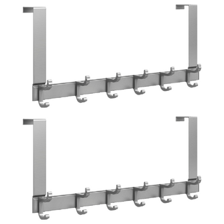 妃妃嚴選 太空鋁門後掛鈎, 適用於≤4.5的室內門, 26.5cm加長掛條, 槍灰, 2個