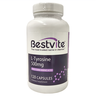 Bestvite 酪胺酸膠囊 L-酪胺酸 500毫克, 0.6g, 120顆, 1罐