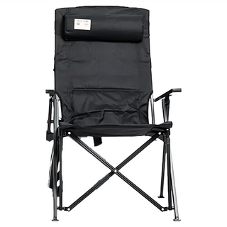 Barrack 09 赫克托Hector 可調式五段手繪雕刻高背椅 鋁管材/雙層厚600D牛津布, 黑色, 1個