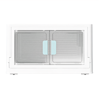 雙開門摺疊收納箱 藍色 大號 38 x 27.5 x 23cm, 1個