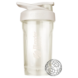Blender Bottle Strada Tritan 按壓式不鏽鋼搖搖杯 24oz, 奶油白, 710ml, 1個