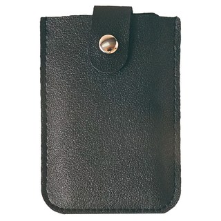 抽拉式卡片夾, PVC皮革, 可放5張信用卡, 11 x 8cm, 黑色, 4個