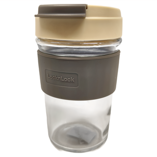 咖啡杯 GRY-CN-12 460ml, 米色 + 透明色 + 灰色, 1個