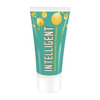 INTELLIGENT 因特力淨 兒童酵素牙膏, 溫和口感 無薄荷辛辣 無泡沫刺激 不含氟, 40g, 1條