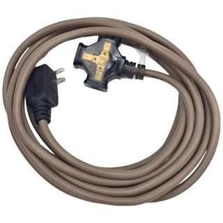 PowerWork 動力工廠 1對3座耐熱動力軟線 CT-2031S 沙色, 4.5m, 1條