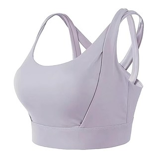 高強度集中美背運動內衣，XL，薰衣草紫，尼龍+聚酯纖維
