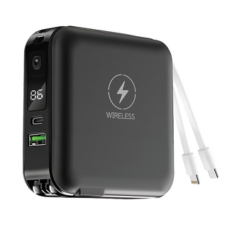 Kinyo 7in1雙線夾心萬用充 Type-C + Lightning 原廠保固, KPB-2650, 黑色