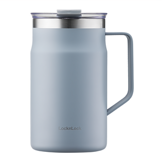 LocknLock 樂扣樂扣 都會馬克咖啡杯 600ml, 蔚藍色, 1個