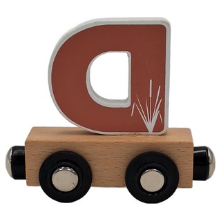 TRYCO 木製字母火車 D, 啟發孩子潛能的教育玩具, 7.6 x 3 x 6.5cm, 1入