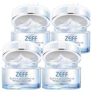 Zeff 素顏霜，含雲母和珍珠粉，提亮遮瑕，可用作日霜/妝前霜/身體霜，45g, 白色, 4罐