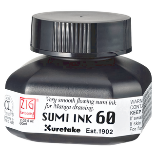 Kuretake 吳竹 ZIG 60ml 漫畫家專用墨液, 碳黑色