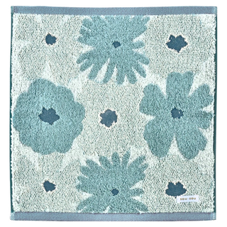 MARUSHIN 丸真 SOU SOU 美麗花園SEK抗菌防臭洗臉巾 100%純棉 日本製造 W34xL36xH0.5/cm, 草綠色, 1條