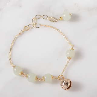 RADIANT STAR 璀璨之星 玉石 如意響鈴復古運珠鈴鐺手鍊 KTL822