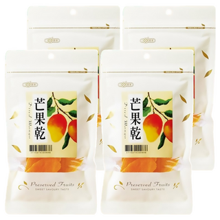 惠香食品 芒果乾, 果肉厚實Q彈，酸甜可口，泰國新鮮水果，夾鏈袋包裝, 100g, 4包