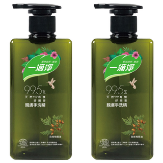 一滴淨 親膚好閨密天然手洗精, 99.5%天然有機, 法國ECOCERT驗證, 含蘆薈, 溫和不刺激, 有效潔淨私密衣物, 500ml, 2瓶