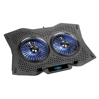 FOXXRAY 狐鐳 FXR-LTC-02 冰流雪狐電競筆電散熱墊, 雙11cm強力風扇, 金屬托板, 藍色冷光, 7段式高度調整腳架, 單一顏色, 1個