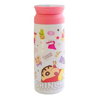 Shinchan 蠟筆小新 溫度顯示保溫瓶 SUS304, 蠟筆小新 粉色, 500ml, 1個