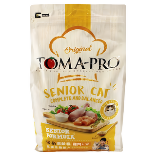 TOMA-PRO 優格 高齡貓 高纖低脂配方 全系列添加藜麥 乾飼料, 雞肉 + 米, 3kg, 1袋