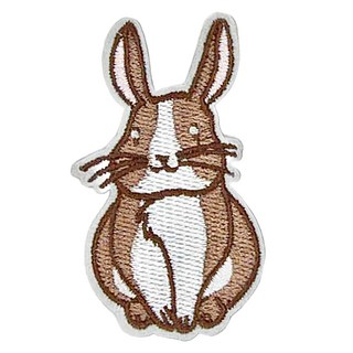 你好 刺繡貼紙 兔子, 1張