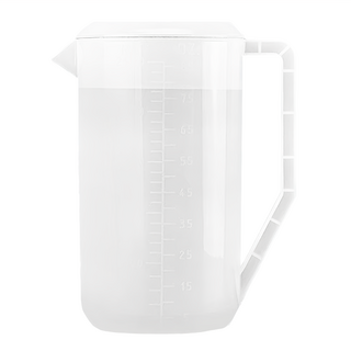 諾伯特 涼水壺 大容量 食品級 PP材質 耐熱耐摔, 塑膠 白色, 5L, 1個