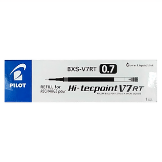 PILOT 百樂 BXS-V7RT 0.7 按鍵鋼珠筆芯, 藍色, 1盒