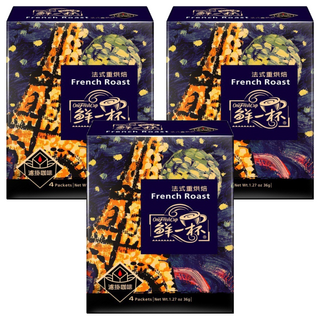 鮮一杯 法式重烘焙濾掛咖啡 Set, 9g, 4包, 3盒