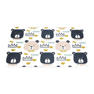 FAmILyLIFE 生活 硅藻泥快速吸水防滑腳踏墊 A-088-14 1kg, 紳士小熊, 1個