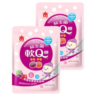 義美 益生菌軟Q糖 綜合, 67g, 2包
