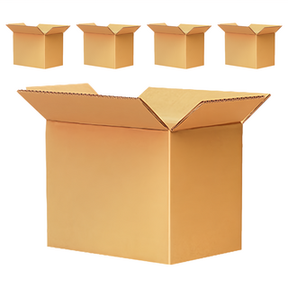 Casber科百承印 高耐抗三層波浪瓦楞紙箱 厚3mm, 40 x 28.5 x 50cm, 5個, Brown