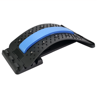 BEROSO 倍麗森 腰椎拉伸按摩板 多檔調節 人體工學設計, 不適用, 黑+藍色