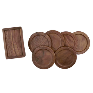 LifeShopping 日式原木套組 6片裝, 胡桃木, 1組