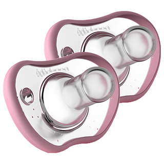 nanobebe 母感安撫奶嘴 Set 2個 Flexy 矽膠安撫奶嘴 櫻花粉, 3個月以上