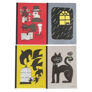 KOKUYO 國譽 插畫家系列筆記本 Set A5 B5 8mm行距橫線, AKIYAMA, 4本