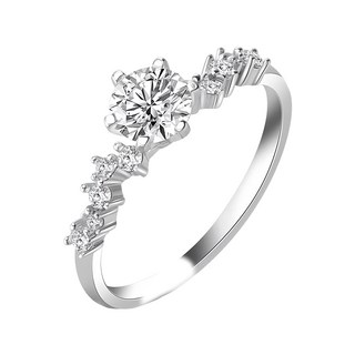 CF Diamond 女戒 莫桑鑽，無色透明，精湛切工，閃耀奪目光彩, 1克拉, A0622