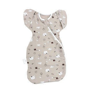 Mang Mang 小鹿蔓蔓 Bedtime嬰兒包巾 四季, 新生兒至12個月適用, 95%棉, 可可棕