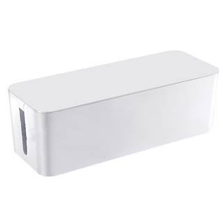 電源線收納盒，帶蓋設計，防塵，三種規格可選, 白色, 1個
