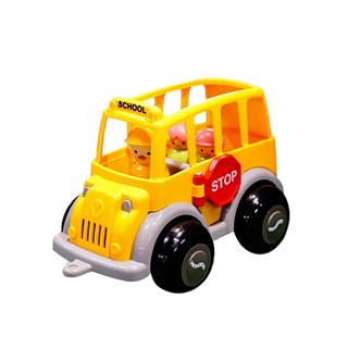 VIKINGTOYS 維京玩具 快樂校園小巴士 Set 瑞典品牌 原裝進口 幼童安全玩具, 黃色, 1組